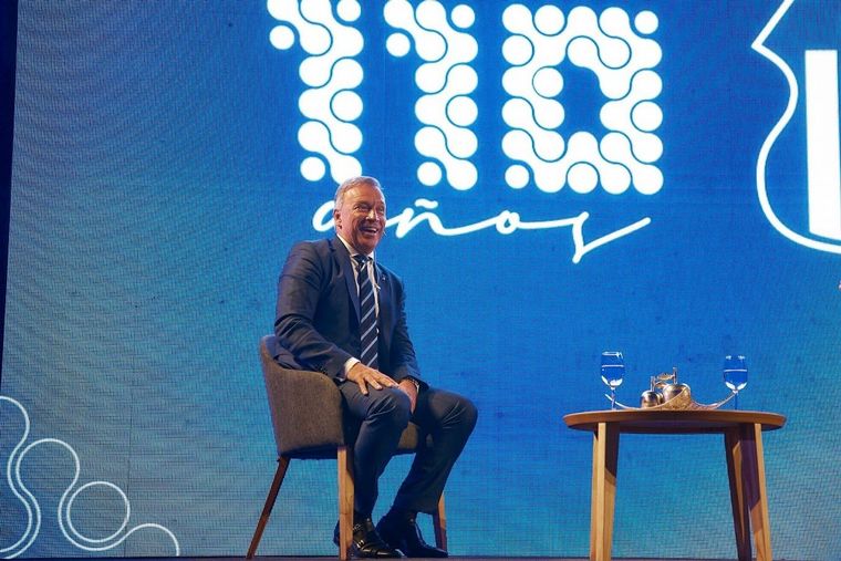 Andrés Fassi, presidente de Talleres, en el festejo por los 110 años del club.