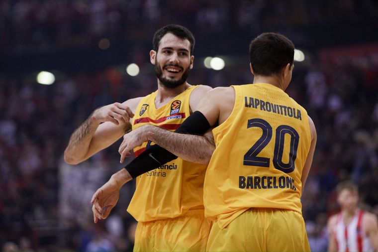 Laprovittola fue la figura de su equipo en el triunfo a Olympiakos. (@FCBbasket)