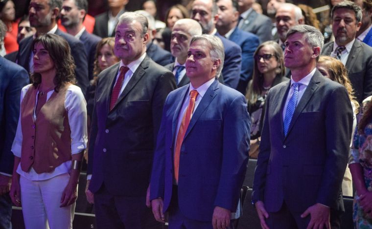 Natalia de la Sota, Francisco Fortuna, Martín Llaryora y Daniel Passerini.