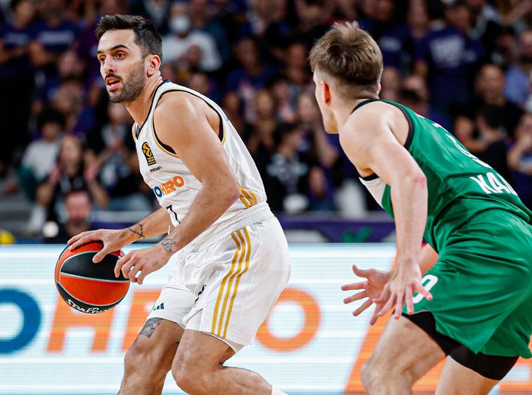 Campazzo y una noche soñada en la Euroliga. (Foto: @RMBaloncesto)