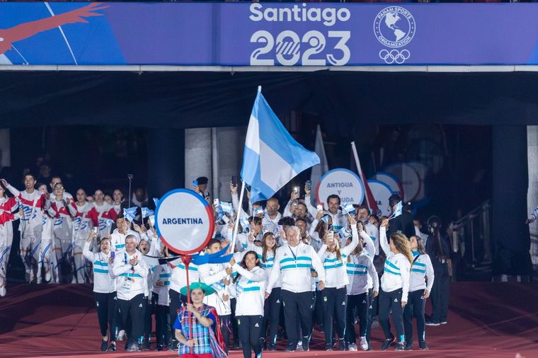 FOTO: La delegación argentina, en la inauguración de los Panamericanos (Fotos: Photosport)