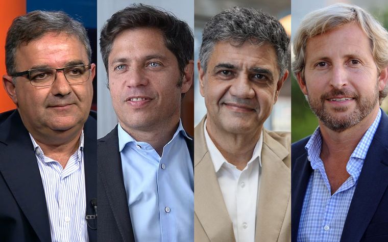 Jalil, Kicillof, Jorge Macri y Frigerio. 