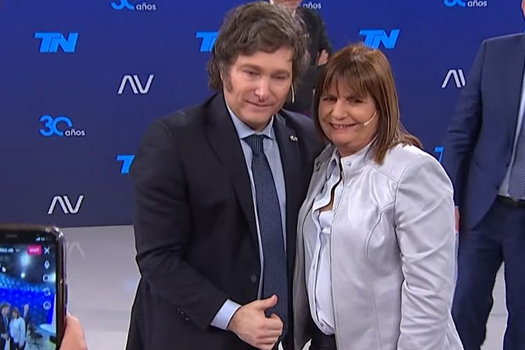 Milei y Patricia Bullrich.