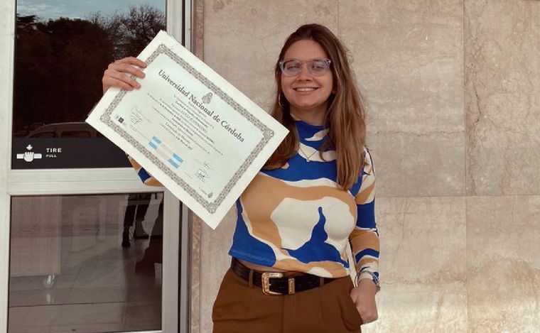 Lucía Justiniano, el mejor promedio de la UNC.
