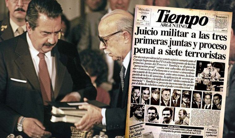 Alfonsín ordenó enjuiciar a las juntas militares.
