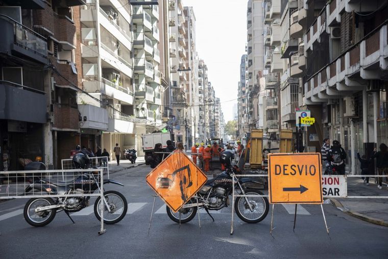 FOTO: Cortes de tránsito por obras en Rosario