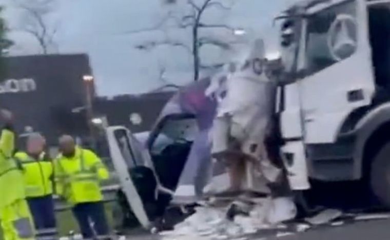 Un hombre murió tras ser embestido en la Panamericana. (Captura de video)