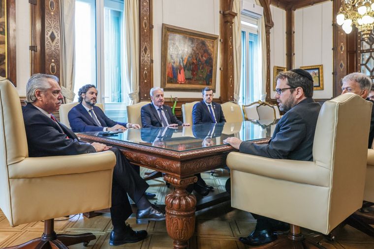 FOTO: Alberto Fernández recibió a representantes de DAIA tras críticas a Cancillería.
