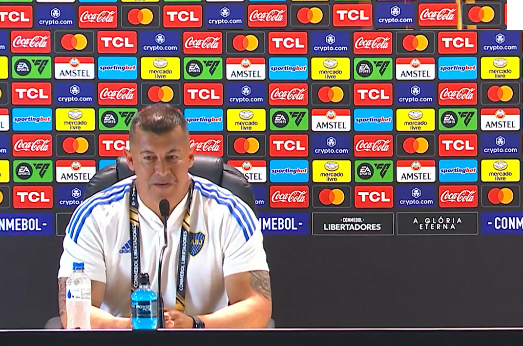 Jorge Almirón en la conferencia previa a la final