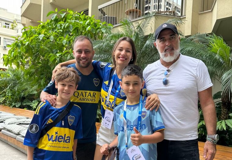 Los famosos que viajaron a Brasil a ver la final entre Boca y Fluminense.