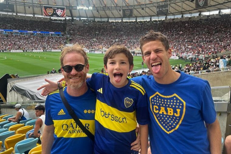 Los famosos que viajaron a Brasil a ver la final entre Boca y Fluminense.