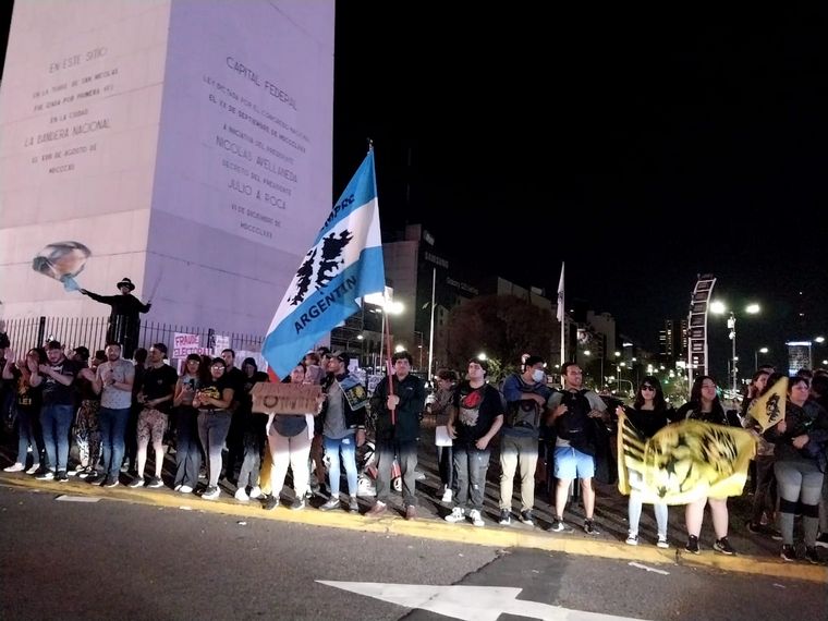 FOTO: Los manifestantes libertarios se movilizaron en la Ciudad Autónoma de Buenos Aires.