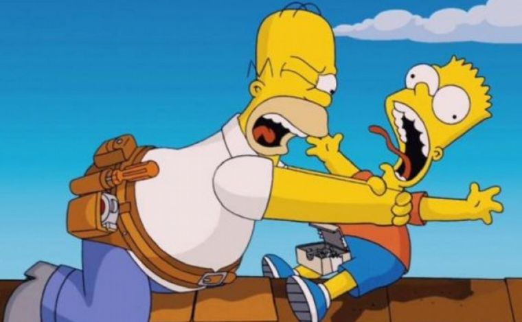 FOTO: Homero Simpson ya no estrangulará a Bart.