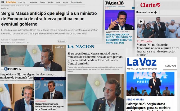 Repercusión mediática por los dichos de Sergio Massa en Cadena 3.