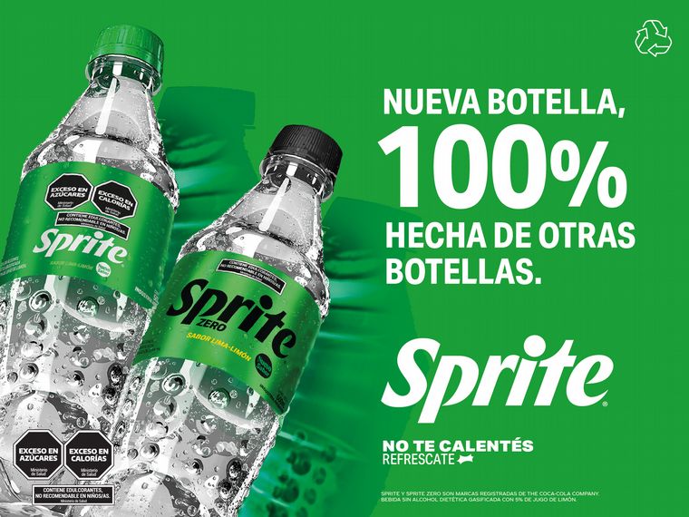 FOTO: Sprite lanza su botella 100% reciclada