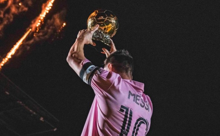 Messi celebró el balón de oro con Inter Miami antes de viajar con la Selección