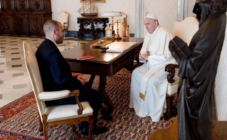 FOTO: El papa Francisco recibió a Martín Guzmán en el Vaticano.