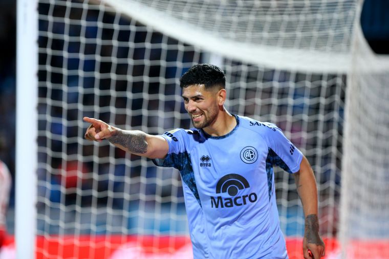 Lucas Passerini, goleador de Belgrano y del torneo (Foto: @Belgrano)