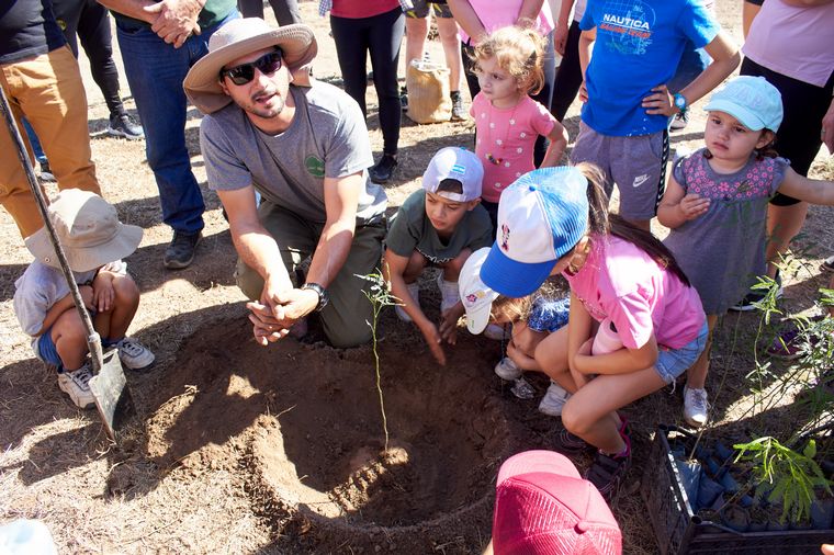 Familias de Bancor plantaron 2.500 árboles en Toledo.