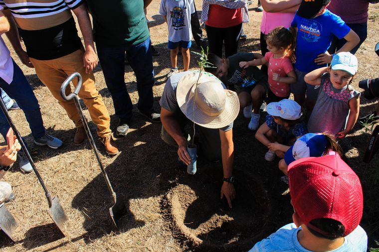 Familias de Bancor plantaron 2.500 árboles en Toledo.