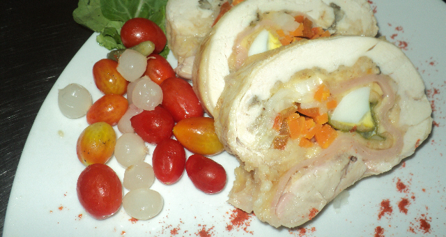 Elaboración de Pollo relleno