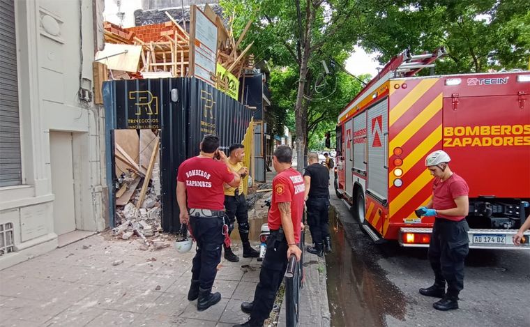 Alerta por derrumbe en una obra en construcción: obrero trasladado al Heca.