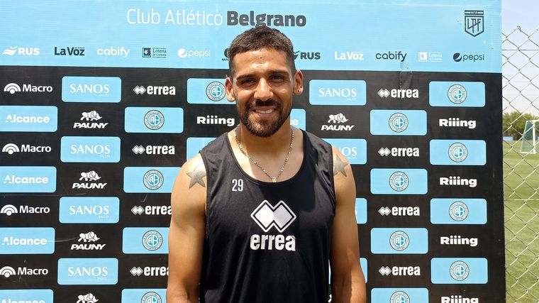 FOTO: Franco Jara sonríe porque volvió al gol con Belgrano