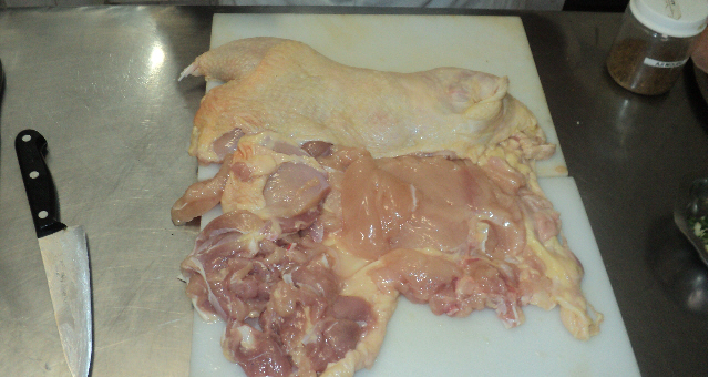 Elaboración de Pollo relleno