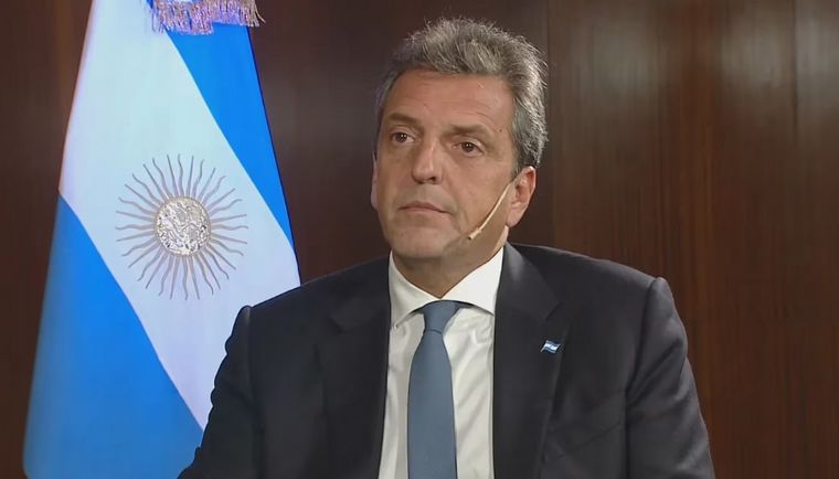 Sergio Massa brindó una entrevista al canal Todo Noticias (captura de pantalla). 