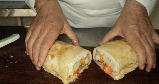 Elaboración de Pollo relleno