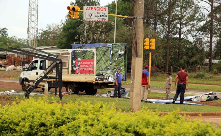 El temporal en Posadas afectó a más de 20 barrios. (Foto: Télam)