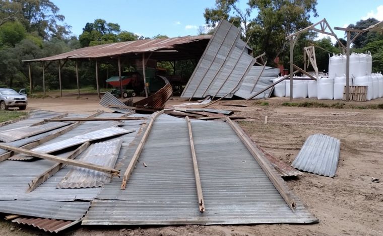 FOTO: Un tornado causó destrozos una estancia entre Olaeta y Bengolea.