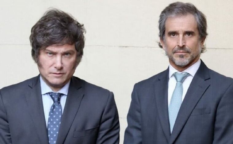 Javier Milei junto al diputado electo Bertie Benegas Lynch. (Foto: NA)