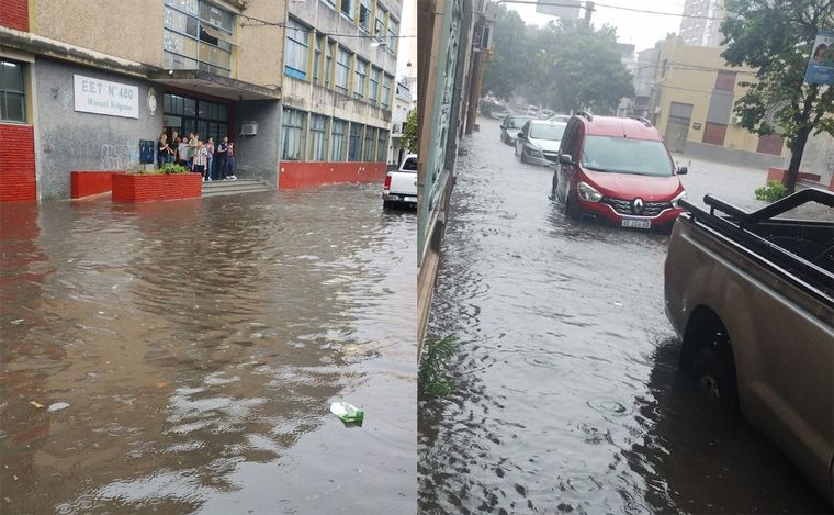 FOTO: Temporal en Gran Santa Fe: calles inundadas, socavones y voladuras en casas.