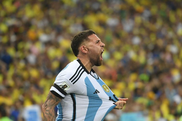 FOTO: Nicolás Otamendi festeja el gol argentino en el Maracaná.