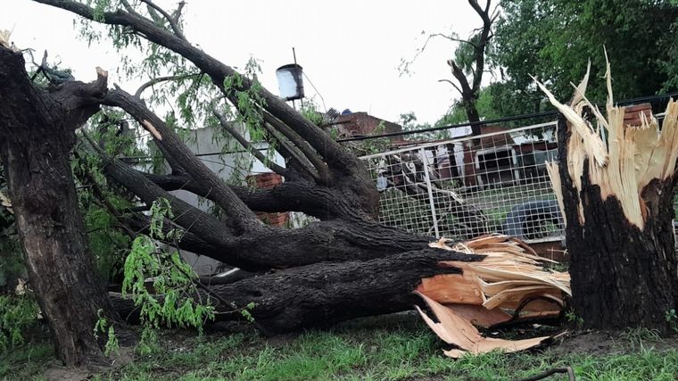 Una cola de tornado azotó al norte de Santa Fe