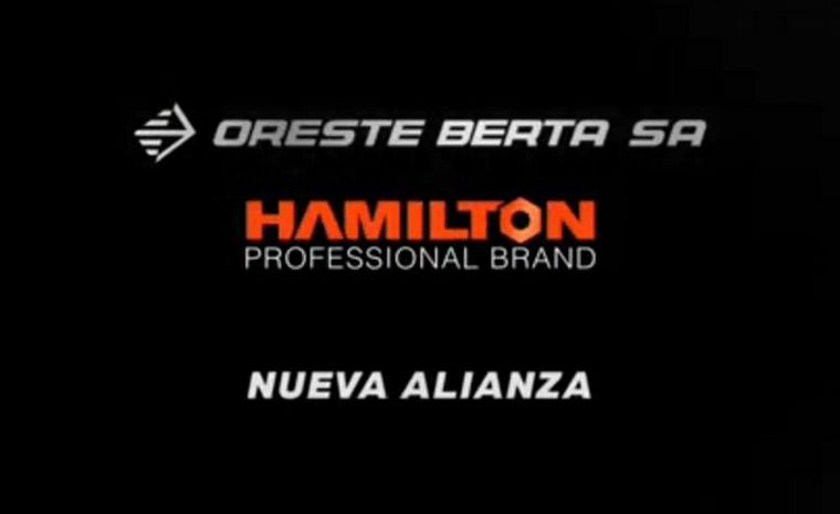 FOTO:  Hamilton Professional Brand y Oreste Berta SA unen fuerzas.