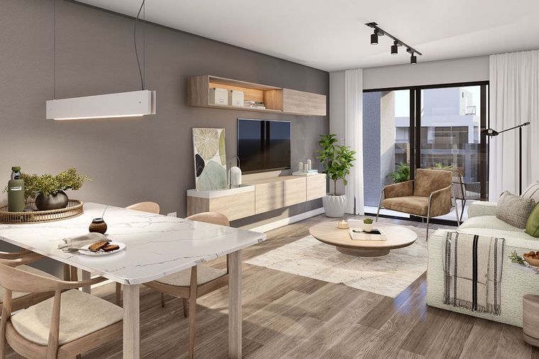 Son deptos de más de 60m2, con balcones que conectan con la ciudad