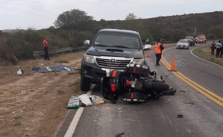 FOTO: Accidente fatal en el Camino de las Altas Cumbres. (Foto: Policía de Córdoba)
