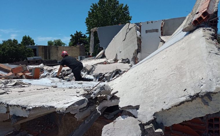 Los rescatistas no hallaron personas atrapadas