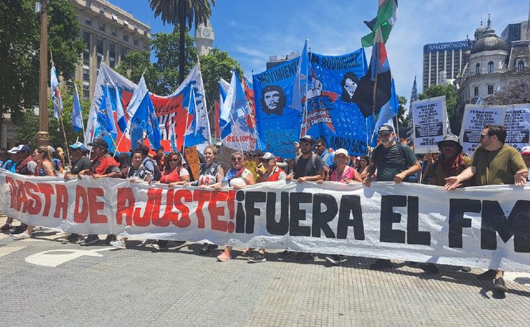 Marcha del Polo Obrero en varios puntos de Buenos Aires. (Orlando Morales/Cadena 3)