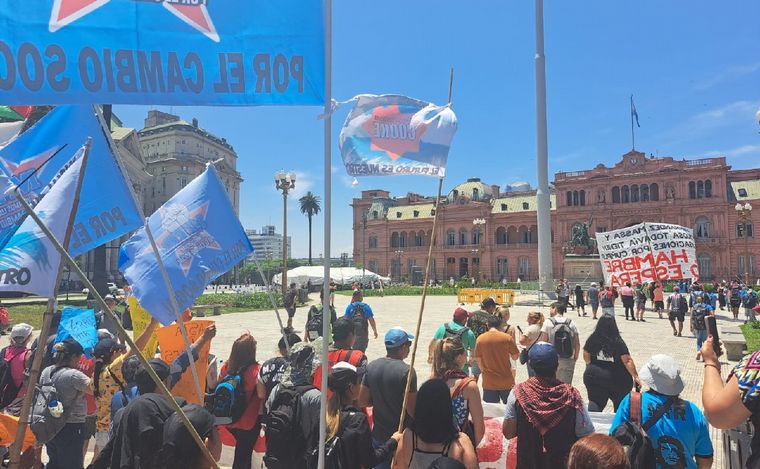Marcha del Polo Obrero en varios puntos de Buenos Aires. (Orlando Morales/Cadena 3)