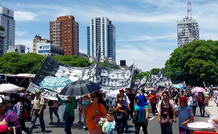 Marcha del Polo Obrero en varios puntos de Buenos Aires. (Orlando Morales/Cadena 3)