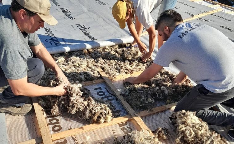 La construcción de la Escuela Olga Cossettini en Colonia Caroya. (Foto: gentileza)