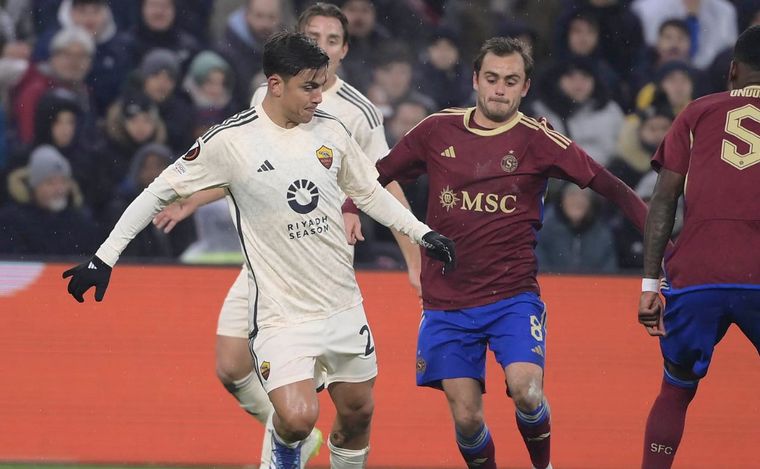 Paulo Dybala, presente en el encuentro de la Roma. @ASRomaOfficial