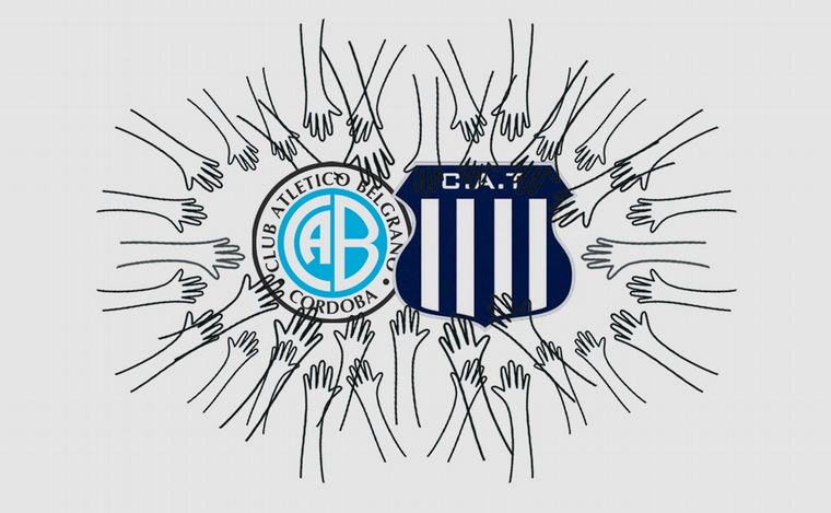 FOTO: Belgrano y Talleres cumplen un importante  rol social (Ilustración Juan Pérez Gaudio)