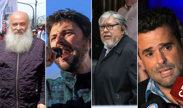 Emilio Pérsico, Juan Grabois, Fernando “Chino” Navarro y Daniel Menéndez.