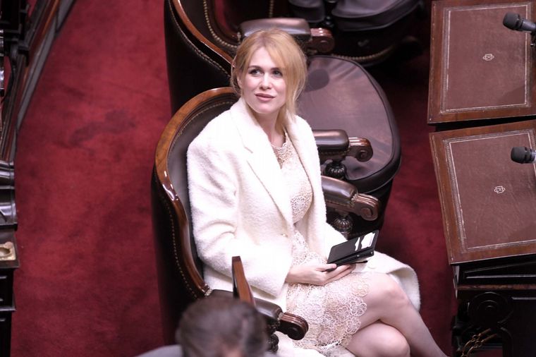 La diputada Lilia Lemoine, presente en el Congreso.