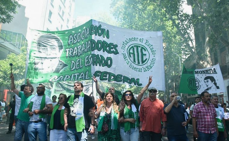 Movilización de ATE en Capital Federal. (Foto: archivo/NA)