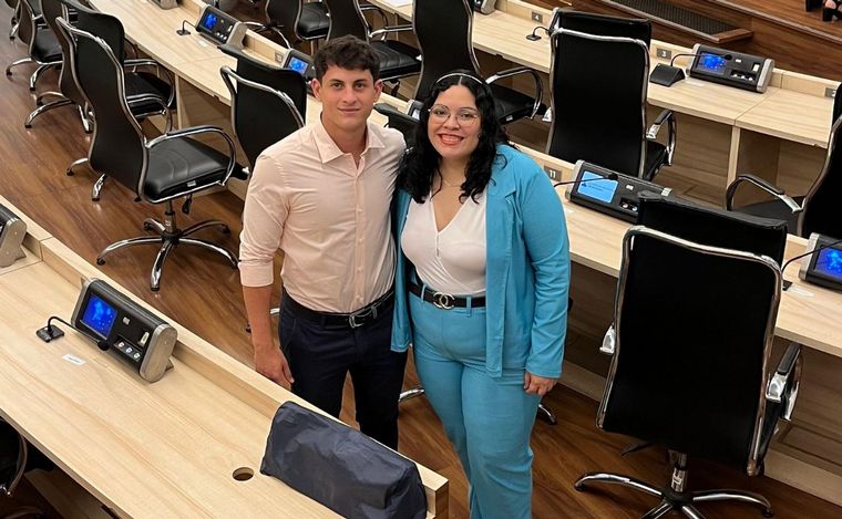 Franco Volpe y Sabrina Prence, representantes del mileeísmo en Rosario